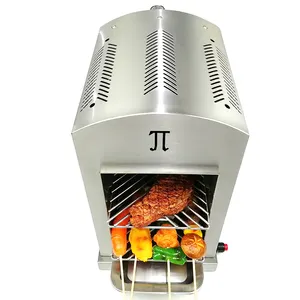 Lò Nướng Bbq Xoay Điện 2 Đầu Đốt Thùng Lớn Công Nghiệp Tự Động OEM Có Giỏ Máy Nhiệt Kế Bán Buôn