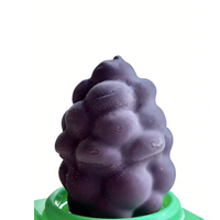 Desserts Halal Surgelés en Forme de Raisin Violet, Glace aux Saveurs Fruitées Fraîches, Croustilles de Chocolat, Sucettes Glacées 3D