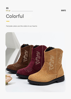 Bottes pour enfants unisexes durables, imperméables, confortables et légères pour les activités de plein air Bottes de cow-boy pour enfants