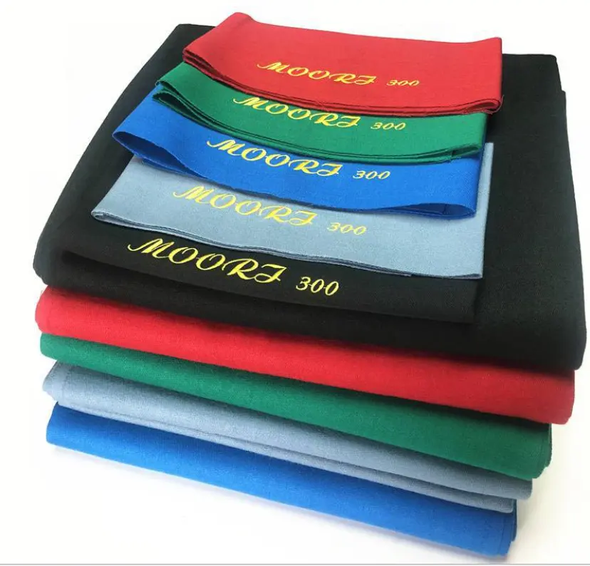 Custom Replaceable Snooker Billiard Accessories Wool Pool Table Felt Cloth for 7/ 8/9FT Table with ANDY CPBA MOORI BRANDs