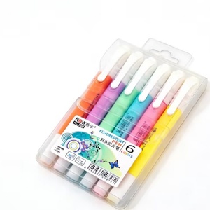 Marcadores Resaltadores Versátiles de 6 Colores con Punta Biselada y Redonda para la Escuela y Oficina - Product Image 3