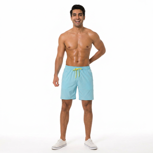 Pantalones cortos deportivos con cordón transpirables personalizados, pantalones cortos de playa antiarrugas para hombre, envío DDP - Product Image 1