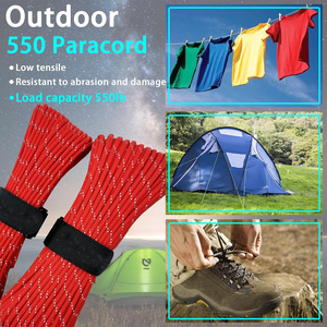 Cordón reflectante de paracord de 100 pies, 7 hebras de nailon 550, cordones de paracaídas de 4 mm de grosor, camuflaje, para tienda de campaña, <span class=keywords><strong>camping</strong></span>, senderismo, todas las estaciones - Product Image 6