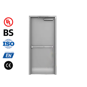 Puerta de metal hueca con clasificación de fuego de 180 minutos aprobada por UL con barra de pánico para Hotel apartamento Hospital - Product Image 4