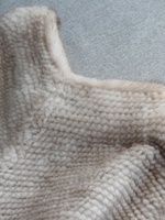 2025 Modischer Koreanischer Stil Importierter Nerzschal Rein Handgefertigter Doppelseitiger Gestrickter Pelzmantel Weiß Herren Erwachsene