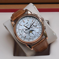 Montres chronographes automatiques mécaniques de luxe pour hommes, design tendance, boîtier en acier inoxydable, multifonctions, date, aiguille