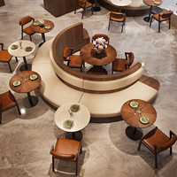 Ensemble table et chaises de style rétro multifonctionnel pour restaurant occidental, établissement de restauration, hôtel, plateau de table en quartz