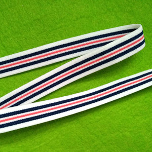 Trắng Đỏ sọc xanh ban nhạc 1.3cm may mặc đồ lót sử dụng Nylon băng đàn hồi vải - Product Image 4