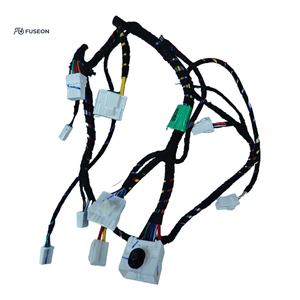 汽车车身门控线束总成多分支黄条纹编织套定制线束OEM 12V 24V - Product Image 1