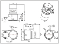 Pompe doseuse péristaltique BPT TPV de qualité alimentaire 12V BLDC 7300RPM Durée de vie 10000h pour machine à café et tire-lait
