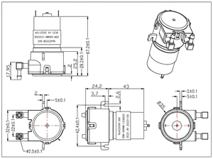 Bomba Dosificadora Peristáltica de Grado Alimenticio BPT <span class=keywords><strong>TPV</strong></span>, 12V BLDC, 7300 RPM, 10000h de Vida Útil, para Cafeteras y Extractores de Leche - Product Image 3