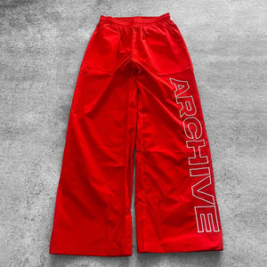 Pantaloni Sportivi Huili OEM all'Ingrosso Larghi Oversize da Uomo con Logo Personalizzato Stampato in Nylon Senza Marchio a Gamba Larga - Product Image 3