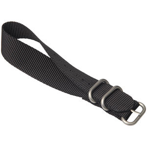 Bracelets de montre en nylon noir de première qualité de 20 mm, bracelets de montre en nylon réglables avec boucle à 3 anneaux, fabriqués en usine - Product Image 5