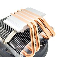 Ventilateur de refroidissement pour PC SNOWMAN 4 Heat Pipes 120mm PWM 4-Pin LED, radiateur silencieux pour processeur Intel LGA 1700/1200/1150/1151/1155/775 AM4