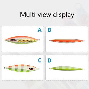 Jig Metallico UV Luminoso per Acque Profonde 40g-1000g, Affondamento Rapido, Rivestimento Multistrato, Occhi 3D, per Tonno Gigante, Marlin, Cernia, Pesca a Traina - Product Image 2