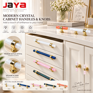 JAYA fabrika toptan Modern dolap kristal cam kolu ve topuzu/dolap kolları mutfak akrilik kapı kolları/kapı topuzu çekin - Product Image 1