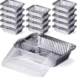 Boîte alimentaire jetable en aluminium de qualité alimentaire de 190 ml à 1405 ml avec couvercle en aluminium, procédé blister, marque <span class=keywords><strong>WellPack</strong></span> - Product Image 1