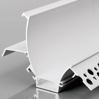 Profilé carré en alliage d'aluminium pour rail LED, diffuseur de lumière douce réfléchie, anodisé, pour espaces commerciaux