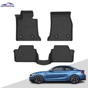 Tapis de sol de voiture à forte stabilité TPE tapis de sol de voiture tapis intérieur pour BMW M2 2017-<span class=keywords><strong>2021</strong></span> ajustement parfait tapis de sol 3d - Product Image 1