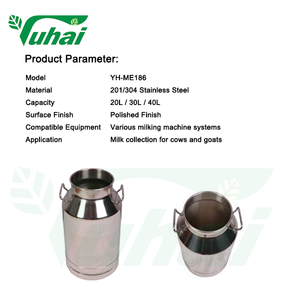 Seau à lait cru en acier inoxydable 304 épaissi en usine, baril de transport en acier inoxydable pour le stockage de liquides - Product Image 3