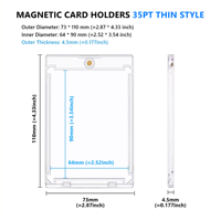 Prix d'usine Étui porte-cartes magnétique One Touch avec protection UV 35PT, pour cartes à collectionner, Top Loaders magnétiques, cartes PTCG et cartes sportives