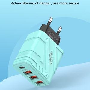40W <span class=keywords><strong>Adapter</strong></span> Nhanh Chóng Sạc Chúng Tôi/EU/Anh Tường Cắm PD <span class=keywords><strong>USB</strong></span> C <span class=keywords><strong>Adapter</strong></span> Loại C Sạc Du Lịch Cho S20 S21 S22 Lưu Ý 10 - Product Image 4