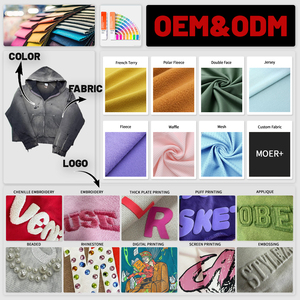 Streetwear personnalisé 500gsm vintage sweat à capuche en coton zippé gaufré surdimensionné lavé à l'acide pour hommes - Product Image 4