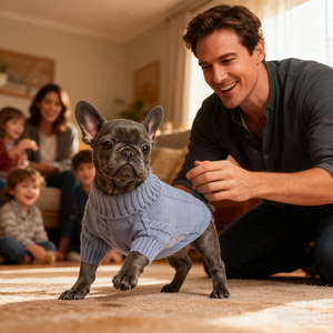 Natal Red Knit <span class=keywords><strong>Dog</strong></span> Sweater Casaco de Inverno com Padrão Animal Pet Vestuário para Cachorro Tamanho Médio para Uso de Inverno - Product Image 4