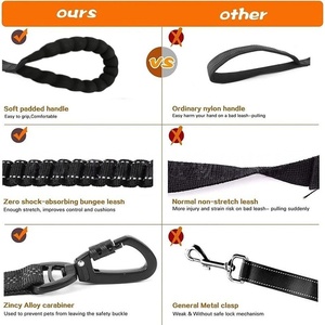 Correa Doble para Perro de Nailon con Liberación Rápida, Reflectante y Acolchada para Seguridad en el Tráfico de Mascotas - Product Image 4
