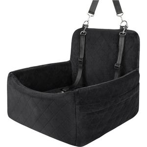 Asiento Elevador Desmontable y Lavable para Perros, Cama de Viaje para Mascotas con Bolsillos de Almacenamiento y Cinturón de Seguridad - Product Image 3