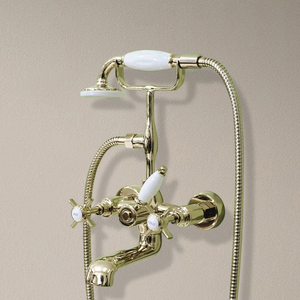 Kit de robinet de douche de <span class=keywords><strong>baignoire</strong></span> en laiton avec pommeau de douche en forme de téléphone - Product Image 4