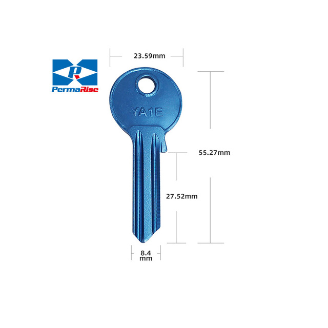 YA1E Wholesale Colored Key Blank Locksmith Tools for OEM. Materials: Aluminum, Iron, Brass.