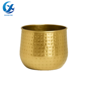Suministro de fábrica Proceso de hilado de metal Maceta de latón personalizada Maceta de latón de diferentes tamaños - Product Image 4