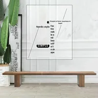 Banc en bois massif moderne et créatif, minimaliste, pour changer de chaussures, rangement, luxe léger, tendance, tabouret ottoman en bois naturel pour salon