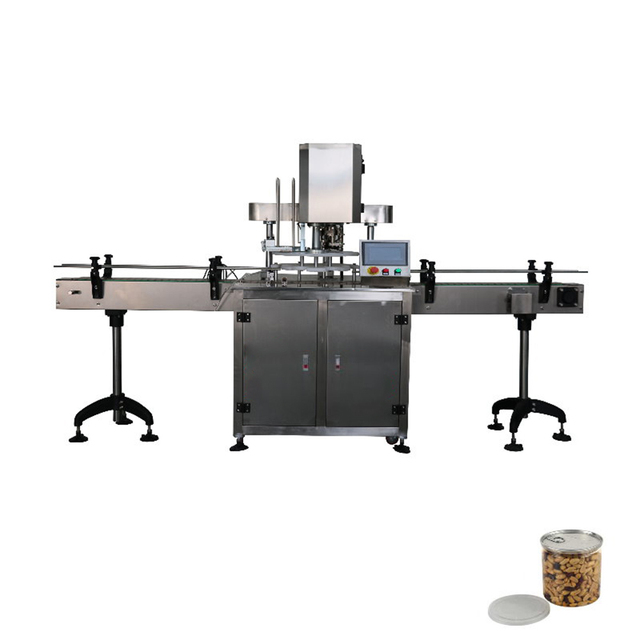 HZPK Automatic Type Continuous Pet Food Soda Plastic Paper Tin Aluminum Metal Can  Lid Sealer Sealing Machine Large