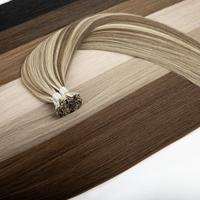 Extensiones de Cabello Humano Ruso 100% Remy con Punta de Queratina Nano, Doble Trama, Teñidas, Lisas, al por Mayor