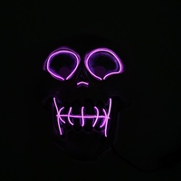 Masque de singe lumineux en PVC EL qui brille dans le noir, best-seller transfrontalier pour Pâques, Halloween, carnaval et spectacles sur scène