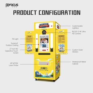 Mini cabina fotografica retrò a forma di giornale, distributore automatico self-service con <span class=keywords><strong>stampa</strong></span> istantanea e controllo remoto tramite app <span class=keywords><strong>per</strong></span> uso interno ed <span class=keywords><strong>esterno</strong></span> - Product Image 2