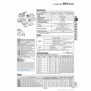 SMC Pneumatics Air Slide <b>Table</b> MXS20-30 - Product Image 1