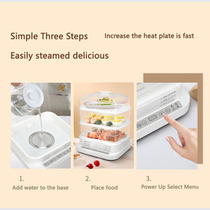 Thực phẩm điện hấp đa chức năng hấp điện với hơi nước nhanh, Surround sưởi ấm hẹn giờ và công suất lớn - Product Image 4