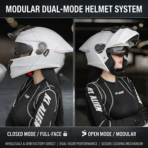 Casco de Motocicleta Modular Abatible con <span class=keywords><strong>Intercomunicador</strong></span>, <span class=keywords><strong>Homologado</strong></span> por DOT, para Adultos, con Bolsillos para Altavoces, Venta al por Mayor, Fábrica OEM - Product Image 2