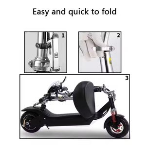 สเก็ตบอร์ดไฟฟ้าพับได้ปรับแต่งได้สกู๊ตเตอร์ไฟฟ้าสองล้อ120กก. สำหรับผู้ใหญ่และเด็กปิดผนึกระยะ20-35กม. <30กม./ชม. - Product Image 3