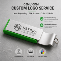 Pembuka Botol Aluminium USB 2.0 Flash Drive 32GB/128GB Mini Logam Baru Kreatif untuk Hadiah Pameran Dagang Grosir