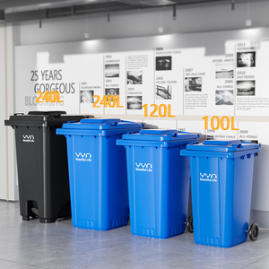 Contenedor de <span class=keywords><strong>Basura</strong></span> para Exteriores de 30/50/<span class=keywords><strong>100</strong></span>/120/240L, Contenedor con Ruedas a Bajo <span class=keywords><strong>Precio</strong></span>, <span class=keywords><strong>Cubo</strong></span> de <span class=keywords><strong>Basura</strong></span> Grande - Product Image 4