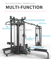 Appareil de musculation multifonctionnel professionnel robuste pour usage commercial, avec système de croisement de câbles, station 5 personnes, entraîneur fonctionnel