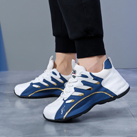 Chaussures de sport décontractées pour hommes en gros avec détails en maille respirante et semelle extérieure en caoutchouc