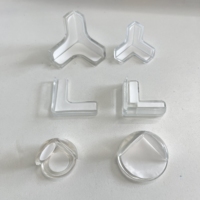 Adhésif hautement transparent rond/T/L bébé sécurité PVC/Silicone protecteur coins de table produit en plastique