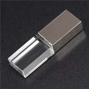 Unidad Flash Usb de cristal con logotipo personalizado, pendrive de boda con caja para regalo de fotografía, 32gb, 64gb