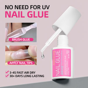 Vente flash - <span class=keywords><strong>Colle</strong></span> à <span class=keywords><strong>ongles</strong></span> liquide professionnelle 8 ml à appliquer au pinceau pour <span class=keywords><strong>faux</strong></span> <span class=keywords><strong>ongles</strong></span>, avec une adhérence forte, une tenue longue durée et un séchage rapide - Product Image 2