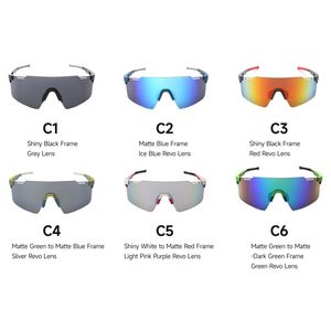 Gafas Deportivas UV400 para Ciclismo, Montañismo y Running, Lentes Azules sin Montura, Resistentes al Viento, para Hombre y Mujer - Product Image 6